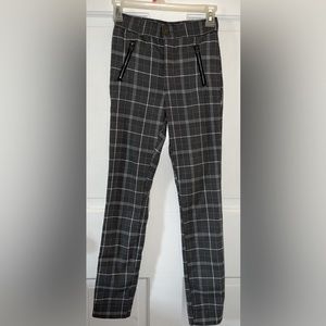 Hollister plaid fitted trousers